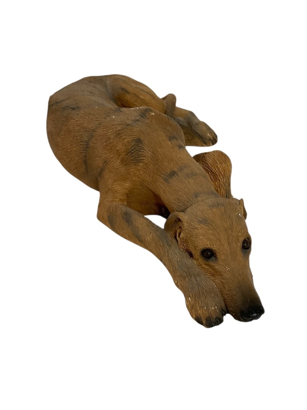 Sandicast Sandra Brue Brindle Greyhound Dog Sculpture 12” 1998 Made in USA